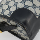 GUCCI GG Supreme Shoulder Bag PVC Navy Gold Auth ka4364-13