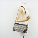 GUCCI GG Supreme Shoulder Bag PVC Navy Gold Auth ka4364-19