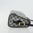 GUCCI GG Supreme Shoulder Bag PVC Navy Gold Auth ka4364-4