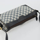 GUCCI GG Supreme Shoulder Bag PVC Navy Gold Auth ka4364-6