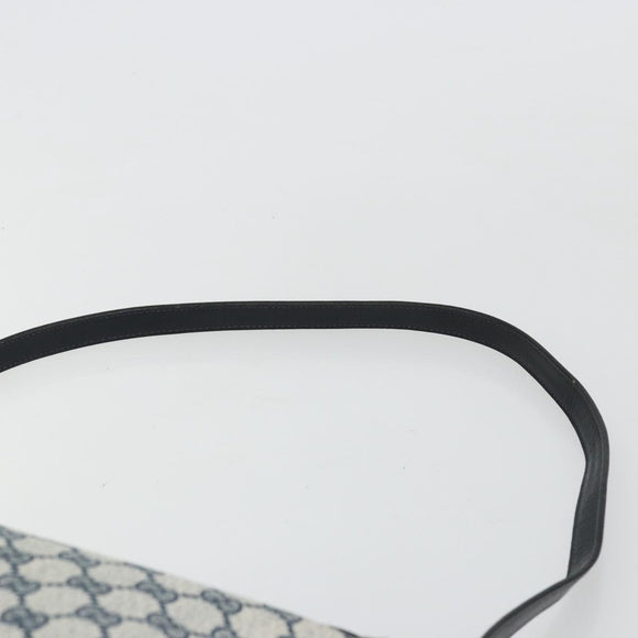 GUCCI GG Supreme Shoulder Bag PVC Navy Gold Auth ka4364
