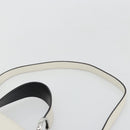 FENDI Runaway Hand Bag Leather 2way White Silver black Auth ka4365A-15