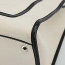 FENDI Runaway Hand Bag Leather 2way White Silver black Auth ka4365A-9