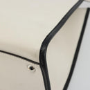 FENDI Runaway Hand Bag Leather 2way White Silver black Auth ka4365A-17
