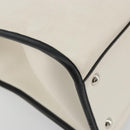 FENDI Runaway Hand Bag Leather 2way White Silver black Auth ka4365A-18
