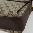 GUCCI GG Supreme Web Sherry Line Bag PVC Beige Gold 904 02 084 Auth ka4366-15