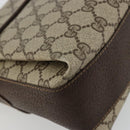 GUCCI GG Supreme Web Sherry Line Bag PVC Beige Gold 904 02 084 Auth ka4366-16