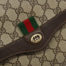GUCCI GG Supreme Web Sherry Line Bag PVC Beige Gold 904 02 084 Auth ka4366-17