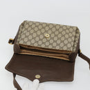 GUCCI GG Supreme Web Sherry Line Bag PVC Beige Gold 904 02 084 Auth ka4366-18