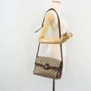 GUCCI GG Supreme Web Sherry Line Bag PVC Beige Gold 904 02 084 Auth ka4366-25
