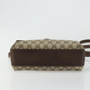 GUCCI GG Supreme Web Sherry Line Bag PVC Beige Gold 904 02 084 Auth ka4366-5