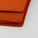PRADA Schoudertas Katoen Oranje Zilver Auth ka4368A-9