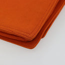 PRADA Schoudertas Katoen Oranje Zilver Auth ka4368A-15