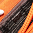 PRADA Schoudertas Katoen Oranje Zilver Auth ka4368A-17