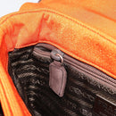 PRADA Schoudertas Katoen Oranje Zilver Auth ka4368A-20