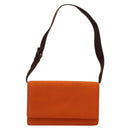 PRADA Schoudertas Katoen Oranje Zilver Auth ka4368A-13