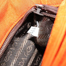 PRADA Schoudertas Katoen Oranje Zilver Auth ka4368A-12