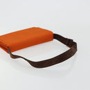 PRADA Schoudertas Katoen Oranje Zilver Auth ka4368A-7