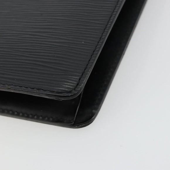 LOUIS VUITTON Epi Pochette Homme Clutch Bag Black M52522 LV Auth ka4369