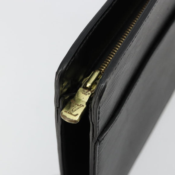 LOUIS VUITTON Epi Pochette Homme Clutch Bag Black M52522 LV Auth ka4369