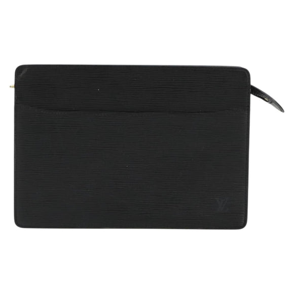 LOUIS VUITTON Epi Pochette Homme Clutch Bag Black M52522 LV Auth ka4369