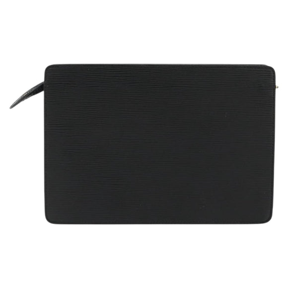 LOUIS VUITTON Epi Pochette Homme Clutch Bag Black M52522 LV Auth ka4369