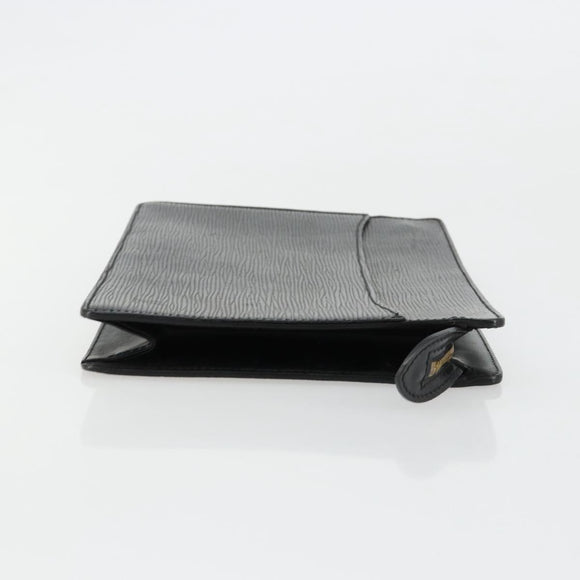 LOUIS VUITTON Epi Pochette Homme Clutch Bag Black M52522 LV Auth ka4369