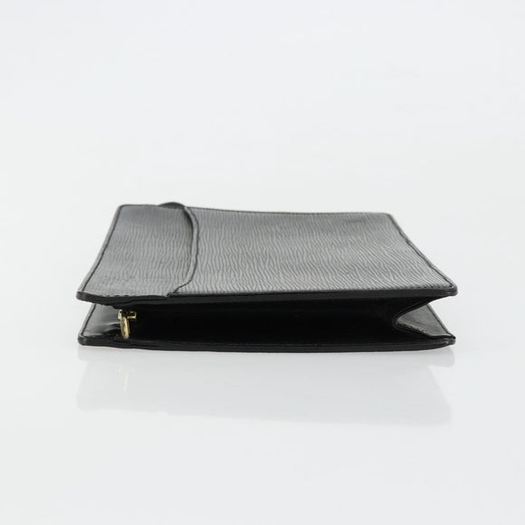 LOUIS VUITTON Epi Pochette Homme Clutch Bag Black M52522 LV Auth ka4369