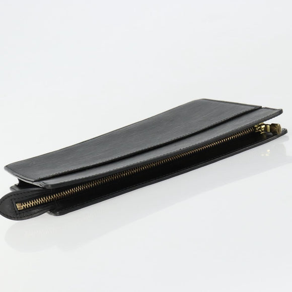 LOUIS VUITTON Epi Pochette Homme Clutch Bag Black M52522 LV Auth ka4369