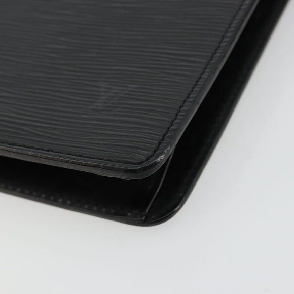 LOUIS VUITTON Epi Pochette Homme Clutch Bag Black M52522 LV Auth ka4369