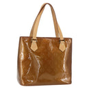 LOUIS VUITTON Monogram Vernis Houston Hand Bag Bronze M91122 LV Auth ka437-1