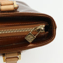 LOUIS VUITTON Monogram Vernis Houston Hand Bag Bronze M91122 LV Auth ka437-14