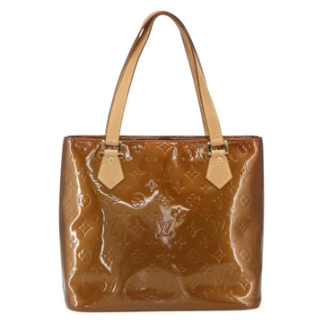 LOUIS VUITTON Monogram Vernis Houston Hand Bag Bronze M91122 LV Auth ka437 - 0