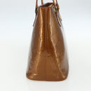 LOUIS VUITTON Monogram Vernis Houston Hand Bag Bronze M91122 LV Auth ka437-4