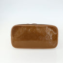 LOUIS VUITTON Monogram Vernis Houston Hand Bag Bronze M91122 LV Auth ka437-9