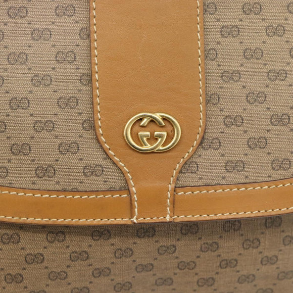 GUCCI Micro GG Supreme Shoulder Bag PVC Beige Gold 001 41 4425 Auth ka4370