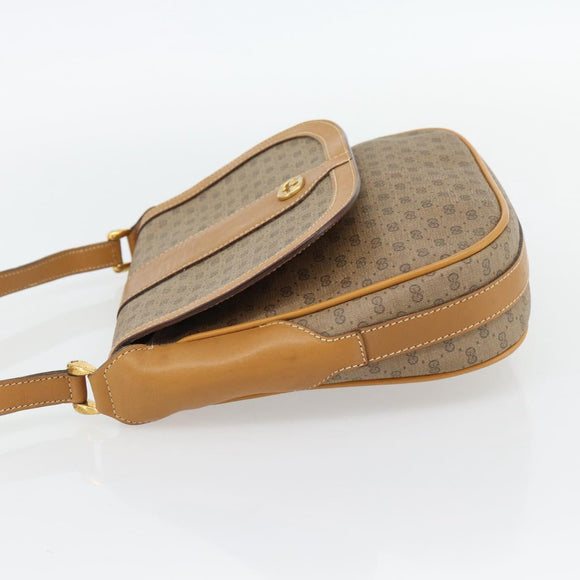GUCCI Micro GG Supreme Shoulder Bag PVC Beige Gold 001 41 4425 Auth ka4370