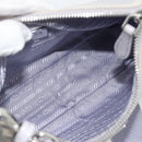 PRADA Re-Edition Schoudertas Nylon Paars Zilver Auth ka4372A-11