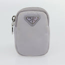 PRADA Re-Edition Schoudertas Nylon Paars Zilver Auth ka4372A-25