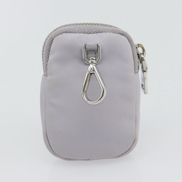 PRADA Re-Edition Schoudertas Nylon Paars Zilver Auth ka4372A
