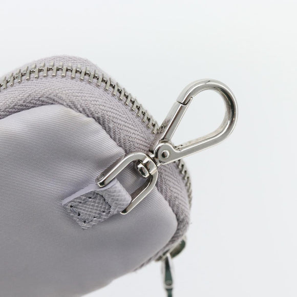 PRADA Re-Edition Schoudertas Nylon Paars Zilver Auth ka4372A