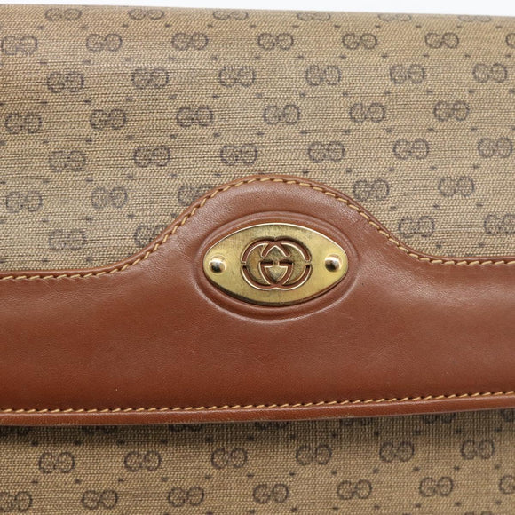 GUCCI Micro GG Supreme Shoulder Bag PVC Beige Gold 004 106 0024 Auth ka4373