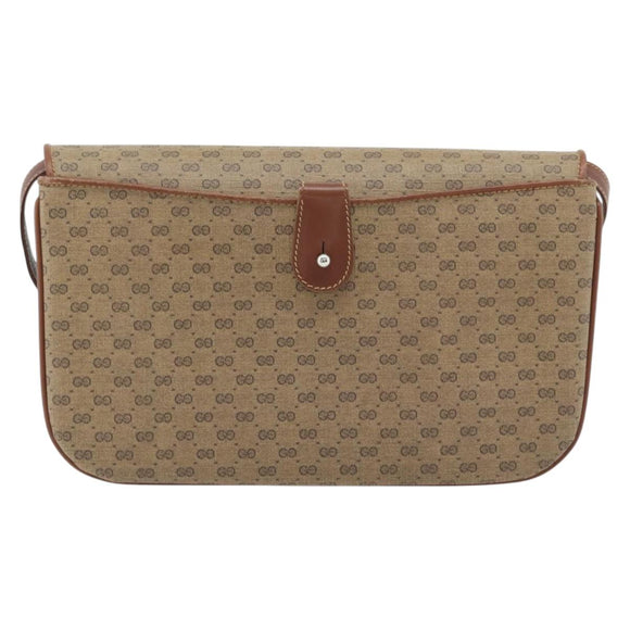 GUCCI Micro GG Supreme Shoulder Bag PVC Beige Gold 004 106 0024 Auth ka4373