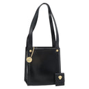 Gianni Versace Schoudertas Leer Zwart Goud Auth ka4376A-1