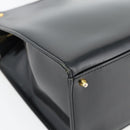 Gianni Versace Schoudertas Leer Zwart Goud Auth ka4376A-11