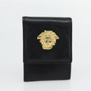 Gianni Versace Schoudertas Leer Zwart Goud Auth ka4376A-22