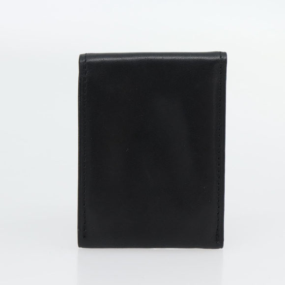 Gianni Versace Schoudertas Leer Zwart Goud Auth ka4376A