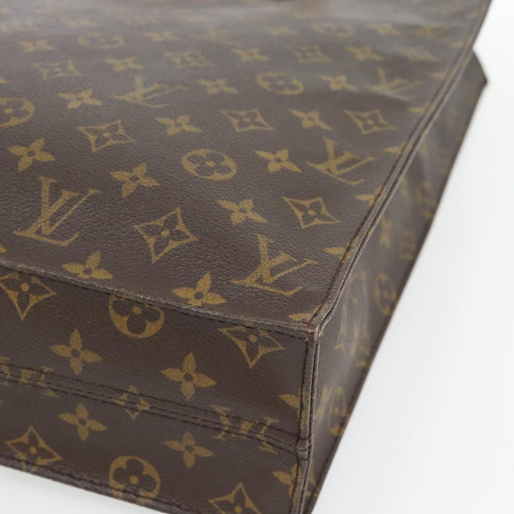 LOUIS VUITTON Monogram Sac Plat handtas M51140 LV Auth ka4380