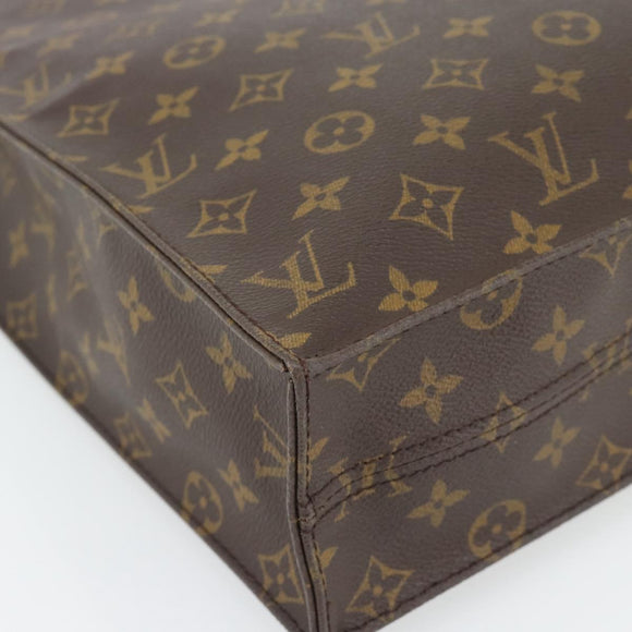 LOUIS VUITTON Monogram Sac Plat handtas M51140 LV Auth ka4380