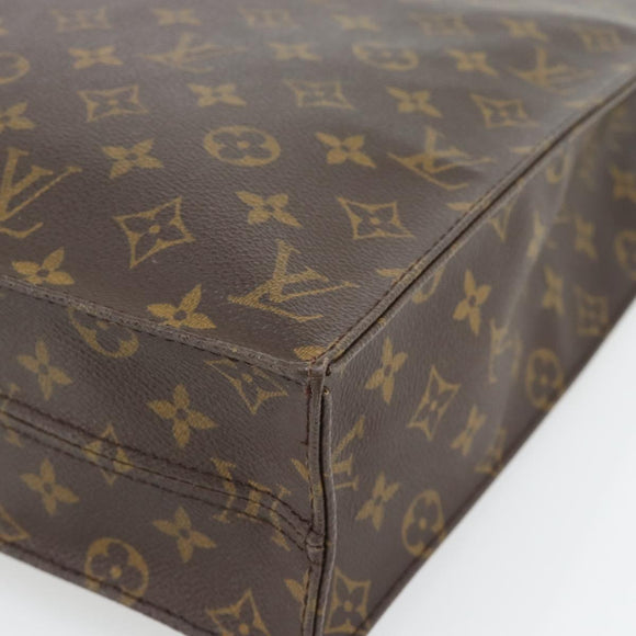 LOUIS VUITTON Monogram Sac Plat handtas M51140 LV Auth ka4380